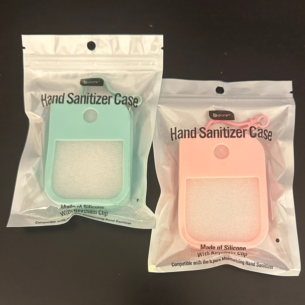 BPure Silicone Hand Sanitizer Case Blue & Pink